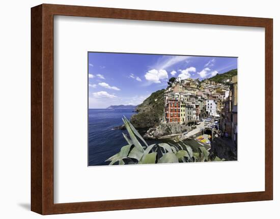 Clifftop Village of Riomaggiore, Cinque Terre, UNESCO World Heritage Site, Liguria, Italy, Europe-Gavin Hellier-Framed Photographic Print