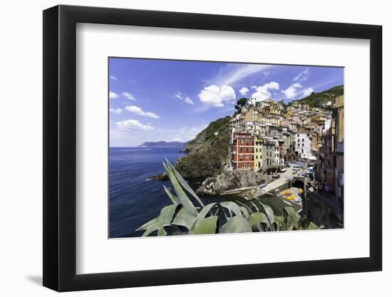 Clifftop Village of Riomaggiore, Cinque Terre, UNESCO World Heritage Site, Liguria, Italy, Europe-Gavin Hellier-Framed Photographic Print