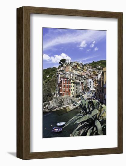 Clifftop Village of Riomaggiore, Cinque Terre, UNESCO World Heritage Site, Liguria, Italy, Europe-Gavin Hellier-Framed Photographic Print