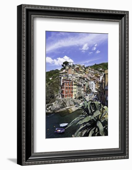 Clifftop Village of Riomaggiore, Cinque Terre, UNESCO World Heritage Site, Liguria, Italy, Europe-Gavin Hellier-Framed Photographic Print