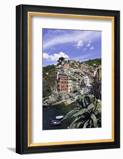 Clifftop Village of Riomaggiore, Cinque Terre, UNESCO World Heritage Site, Liguria, Italy, Europe-Gavin Hellier-Framed Photographic Print