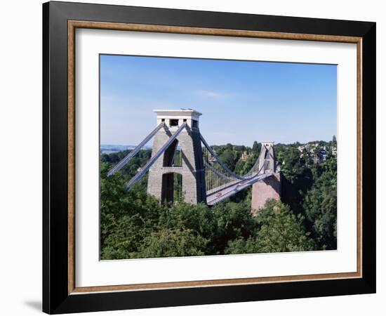 Clifton Suspension Bridge, Bristol, Avon, England, United Kingdom-Chris Nicholson-Framed Photographic Print