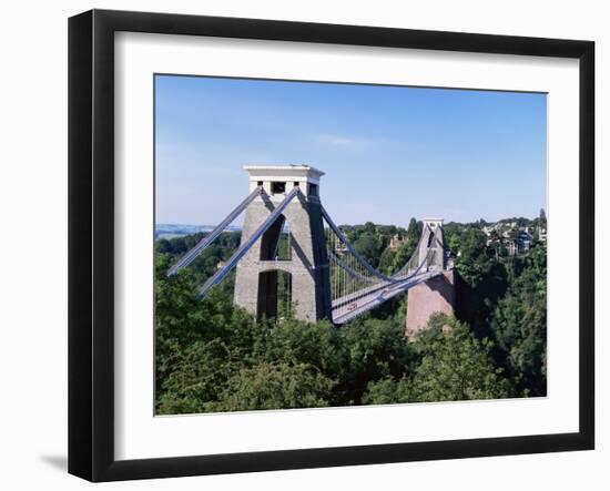 Clifton Suspension Bridge, Bristol, Avon, England, United Kingdom-Chris Nicholson-Framed Photographic Print