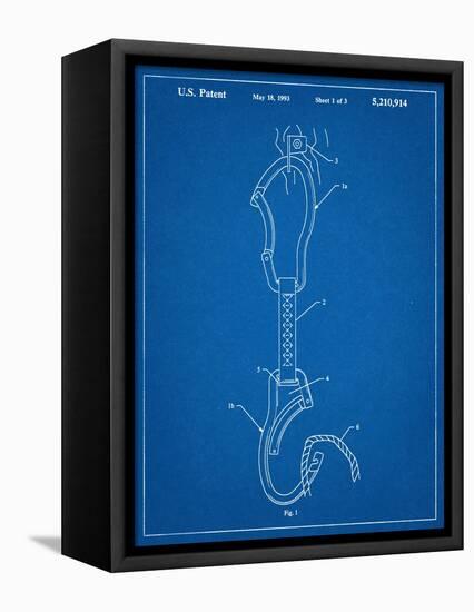 Climber's Caribiner Patent-null-Framed Stretched Canvas
