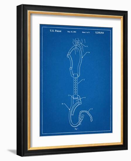 Climber's Caribiner Patent-null-Framed Art Print