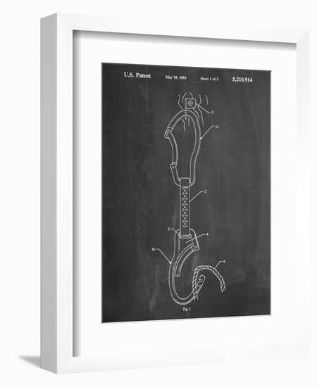 Climber's Caribiner Patent-null-Framed Art Print