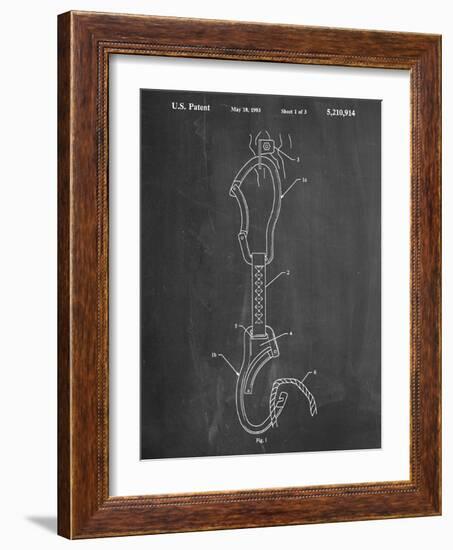 Climber's Caribiner Patent-null-Framed Art Print