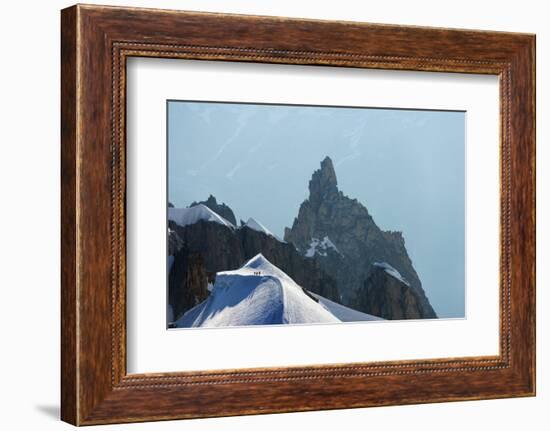 Climbers Descending from Aiguille Du Midi, Chamonix, Rhone Alpes, Haute Savoie, France, Europe-Christian Kober-Framed Photographic Print