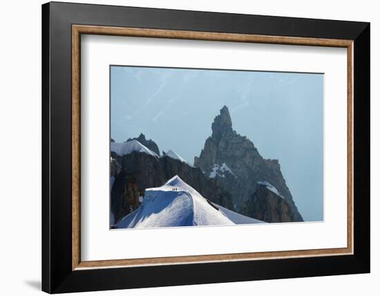 Climbers Descending from Aiguille Du Midi, Chamonix, Rhone Alpes, Haute Savoie, France, Europe-Christian Kober-Framed Photographic Print