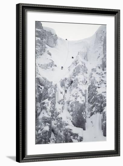 Climbers on Ascent of Cairn Lochan in Winter, Cairngorms Np, Highlands, Scotland, UK-Mark Hamblin-Framed Photographic Print
