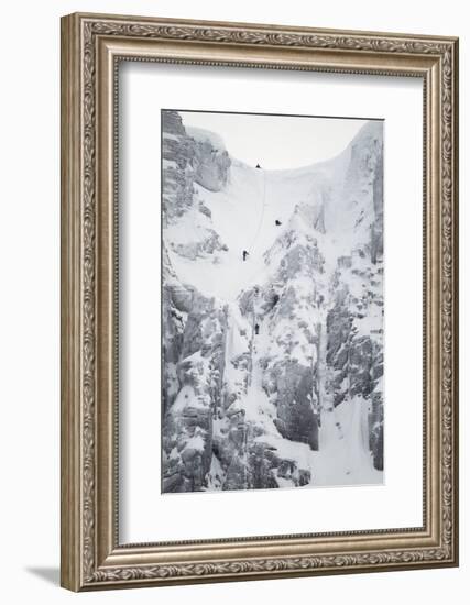 Climbers on Ascent of Cairn Lochan in Winter, Cairngorms Np, Highlands, Scotland, UK-Mark Hamblin-Framed Photographic Print