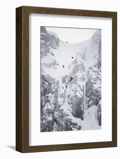 Climbers on Ascent of Cairn Lochan in Winter, Cairngorms Np, Highlands, Scotland, UK-Mark Hamblin-Framed Photographic Print