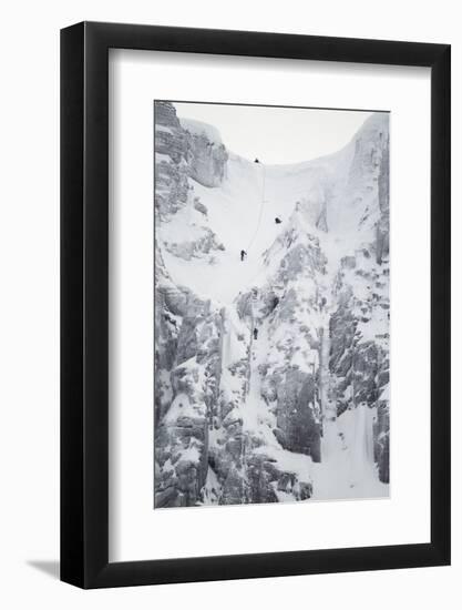 Climbers on Ascent of Cairn Lochan in Winter, Cairngorms Np, Highlands, Scotland, UK-Mark Hamblin-Framed Photographic Print