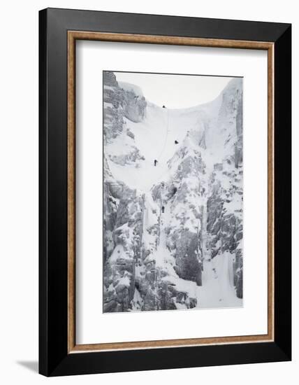 Climbers on Ascent of Cairn Lochan in Winter, Cairngorms Np, Highlands, Scotland, UK-Mark Hamblin-Framed Photographic Print