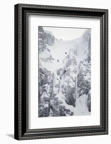 Climbers on Ascent of Cairn Lochan in Winter, Cairngorms Np, Highlands, Scotland, UK-Mark Hamblin-Framed Photographic Print