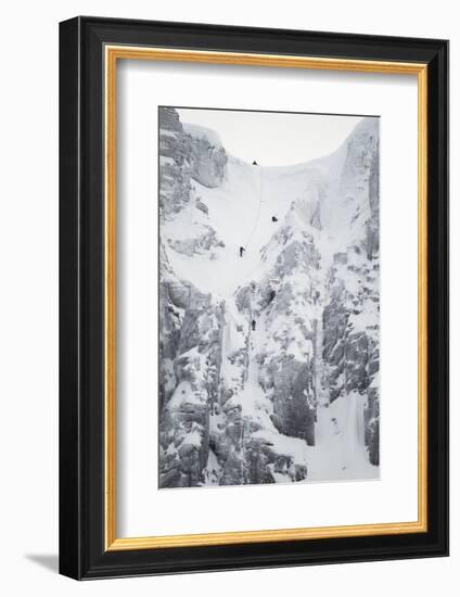 Climbers on Ascent of Cairn Lochan in Winter, Cairngorms Np, Highlands, Scotland, UK-Mark Hamblin-Framed Photographic Print