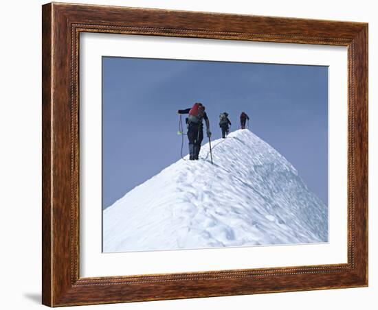 Climbers on Eldorado Peak, North Cascades National Park, Washington, USA-Charles Sleicher-Framed Photographic Print