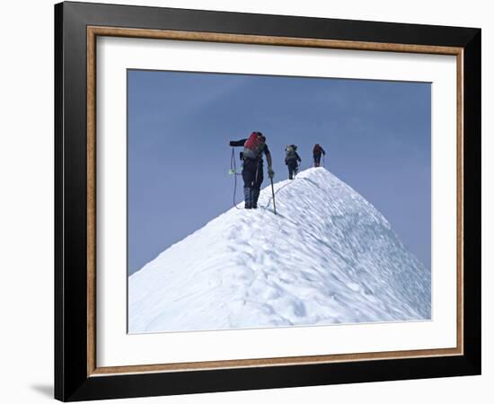 Climbers on Eldorado Peak, North Cascades National Park, Washington, USA-Charles Sleicher-Framed Photographic Print