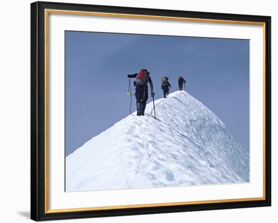 Climbers on Eldorado Peak, North Cascades National Park, Washington, USA-Charles Sleicher-Framed Photographic Print