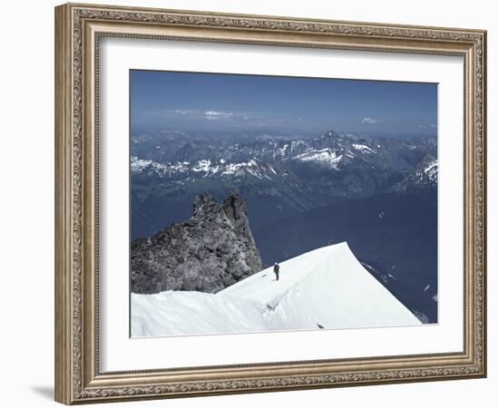 Climbers on Glacier Peak, North Cascades, Washington, USA-Charles Sleicher-Framed Photographic Print