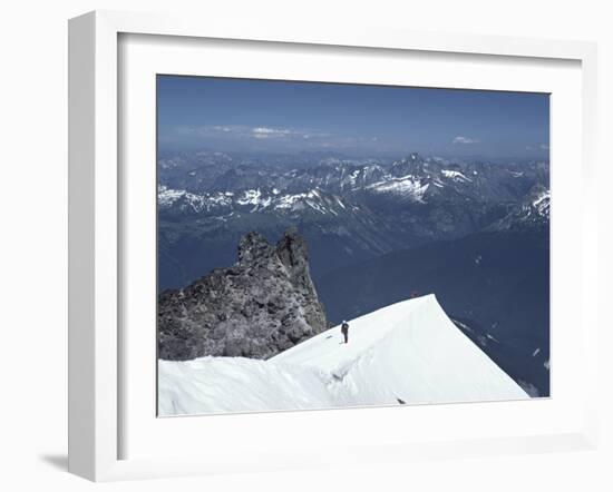 Climbers on Glacier Peak, North Cascades, Washington, USA-Charles Sleicher-Framed Photographic Print
