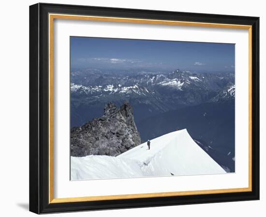 Climbers on Glacier Peak, North Cascades, Washington, USA-Charles Sleicher-Framed Photographic Print