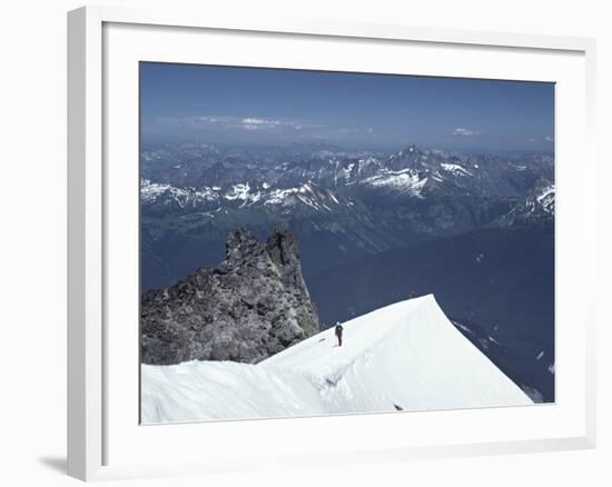 Climbers on Glacier Peak, North Cascades, Washington, USA-Charles Sleicher-Framed Photographic Print