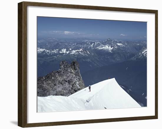 Climbers on Glacier Peak, North Cascades, Washington, USA-Charles Sleicher-Framed Photographic Print