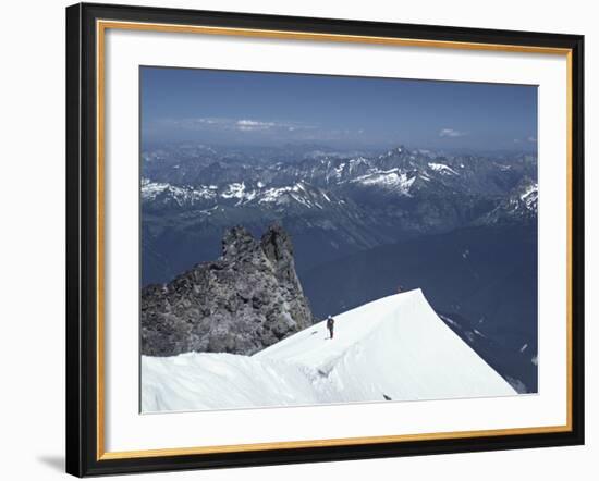 Climbers on Glacier Peak, North Cascades, Washington, USA-Charles Sleicher-Framed Photographic Print