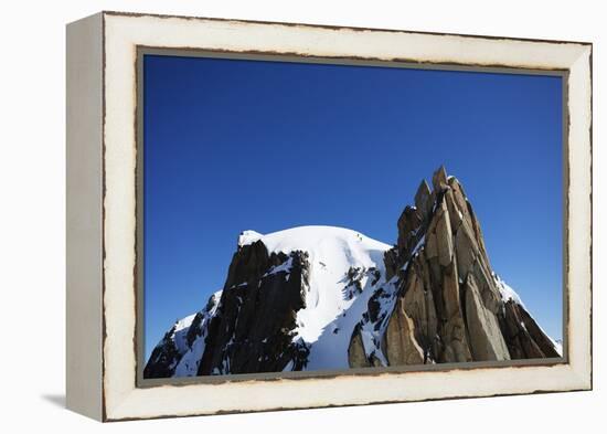 Climbers on Midi Plan traverse, Chamonix, Haute Savoie, Rhone Alpes, French Alps, France, Europe-Christian Kober-Framed Premier Image Canvas