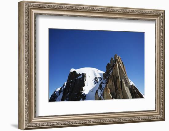 Climbers on Midi Plan traverse, Chamonix, Haute Savoie, Rhone Alpes, French Alps, France, Europe-Christian Kober-Framed Photographic Print