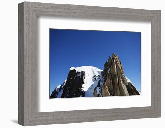 Climbers on Midi Plan traverse, Chamonix, Haute Savoie, Rhone Alpes, French Alps, France, Europe-Christian Kober-Framed Photographic Print