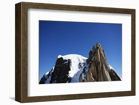 Climbers on Midi Plan traverse, Chamonix, Haute Savoie, Rhone Alpes, French Alps, France, Europe-Christian Kober-Framed Photographic Print