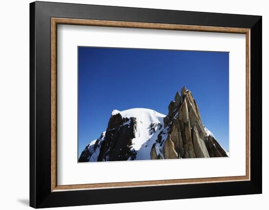 Climbers on Midi Plan traverse, Chamonix, Haute Savoie, Rhone Alpes, French Alps, France, Europe-Christian Kober-Framed Photographic Print