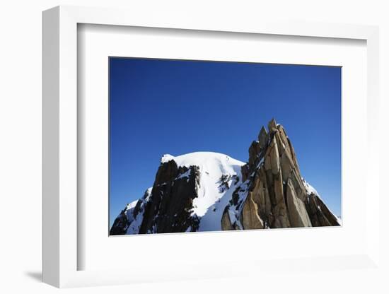 Climbers on Midi Plan traverse, Chamonix, Haute Savoie, Rhone Alpes, French Alps, France, Europe-Christian Kober-Framed Photographic Print