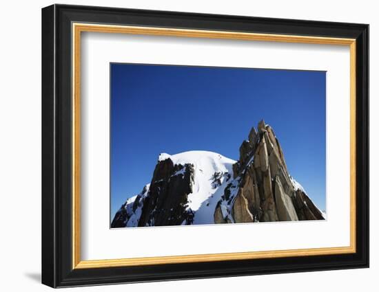 Climbers on Midi Plan traverse, Chamonix, Haute Savoie, Rhone Alpes, French Alps, France, Europe-Christian Kober-Framed Photographic Print