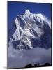 Climbers on Ridge in Dodh Koshir River Valley Photograph Himalayan Peak of Everest Range-Mark Hannaford-Mounted Photographic Print