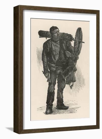 Climbing Chimney Sweep-null-Framed Art Print