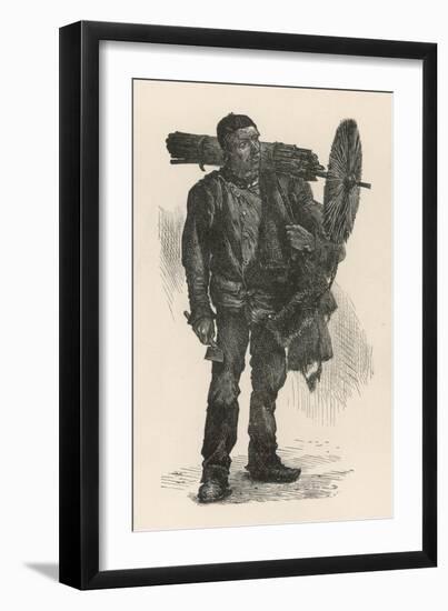 Climbing Chimney Sweep-null-Framed Art Print