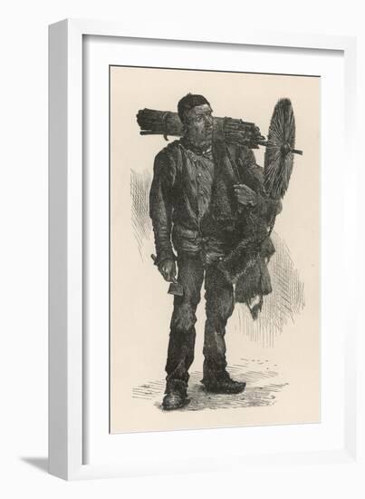 Climbing Chimney Sweep-null-Framed Art Print