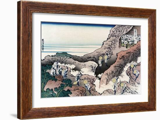 Climbing Mt. Fuji-Katsushika Hokusai-Framed Art Print