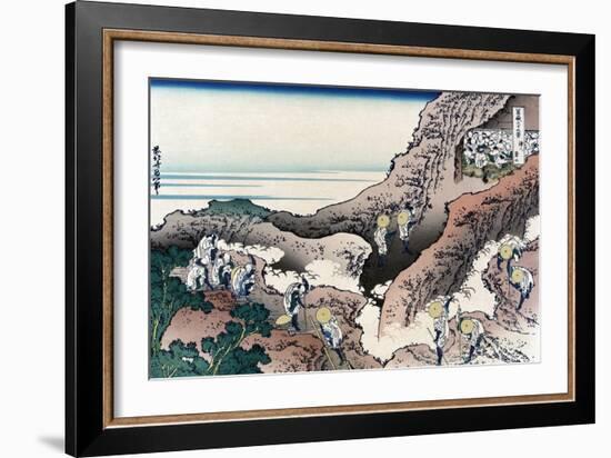 Climbing Mt. Fuji-Katsushika Hokusai-Framed Art Print