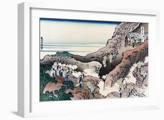 Climbing Mt. Fuji-Katsushika Hokusai-Framed Art Print