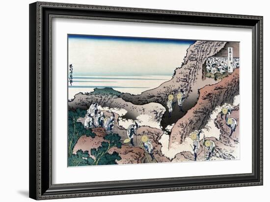 Climbing Mt. Fuji-Katsushika Hokusai-Framed Art Print