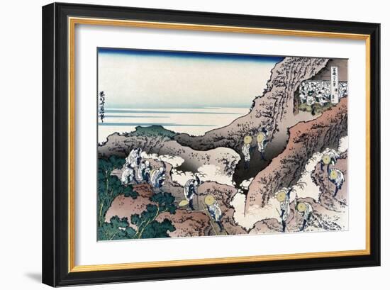 Climbing Mt. Fuji-Katsushika Hokusai-Framed Art Print