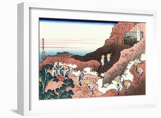 Climbing on Mt. Fuji-Katsushika Hokusai-Framed Giclee Print