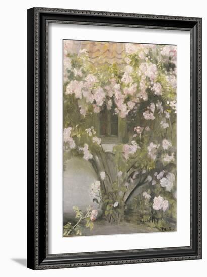 Climbing Roses, 1912-Michael Peter Ancher-Framed Giclee Print