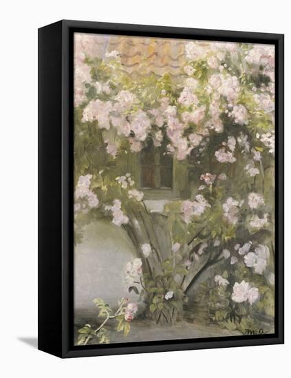 Climbing Roses, 1912-Michael Peter Ancher-Framed Premier Image Canvas