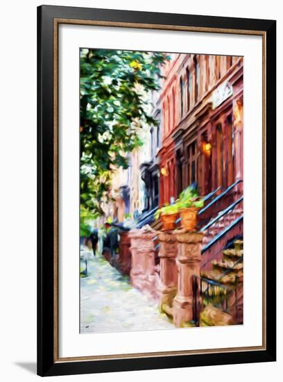 Climbs Stairs - In the Style of Oil Painting-Philippe Hugonnard-Framed Giclee Print