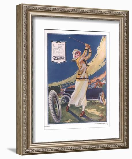 Clincher, Golf Tyres, uk, 1919-null-Framed Giclee Print